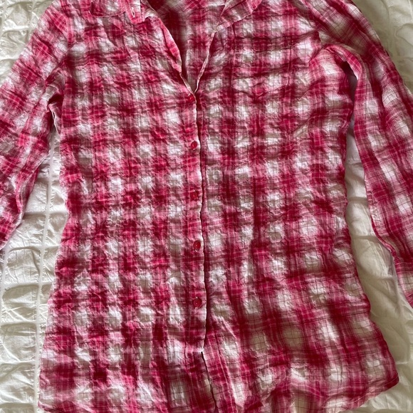 Sundance Pink Plaid Checkered Shirt - Picture 3 of 8